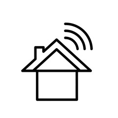 Remote Work Icon Representing Home Connectivity  
