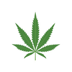 Weed Marijuana cannabis leaf vector icon logo illustration