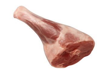 Raw lamb shank isolated on transparent background, ideal for food photography, recipe illustrations, or menu designs