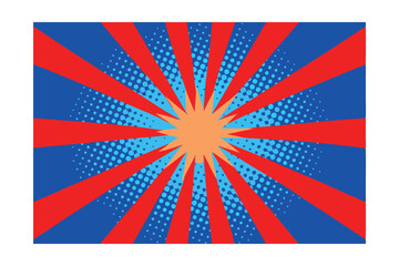 Fototapeta premium Dynamic Comic Book Explosion Sunburst Background Design