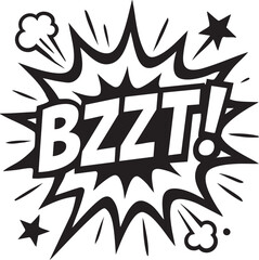 Vector Comic Book BZZT! Sound Effect Illustration