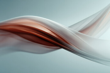 Obraz premium delicate winding lines on clean background exploring abstract forms and colors in postmodern art