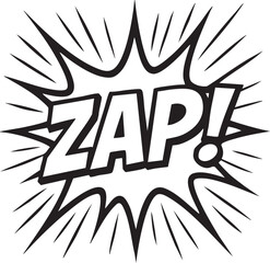 Dynamic Zap! Comic Book Sound Effect Illustration