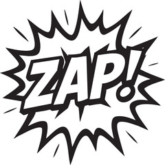 Comic Book Zap Sound Effect Vector Illustration