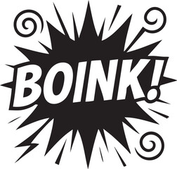 Boink! A Classic Comic Book Sound Effect Graphic Design
