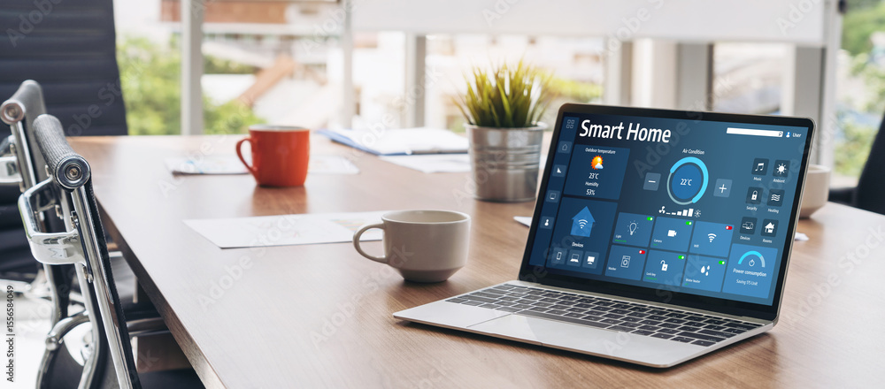 Poster smart home technology, centric remote control system with digital dashboard for air conditioning, sa
