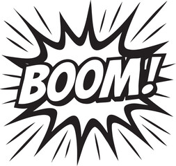 Dynamic Boom Comic Book Explosion  A Powerful Graphic Design Element