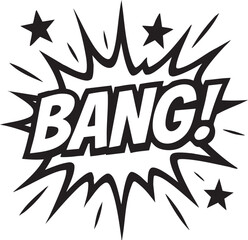Dynamic Comic Book Bang! Explosion Effect  Vector Graphic Illustration