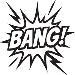 Dynamic Comic Book Bang! Explosion Sound Effect Illustration