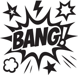 Dynamic Comic Book Bang! Explosion Sound Effect Illustration