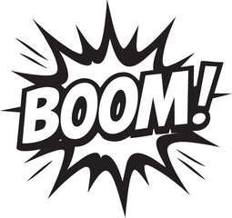 Dynamic Comic Book Boom! Explosion Sound Effect Graphic Illustration