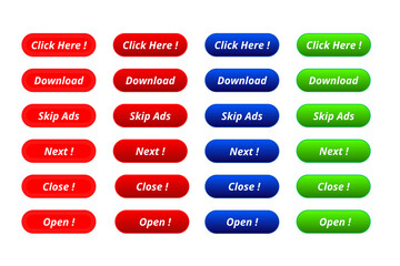 Buttons for web vector