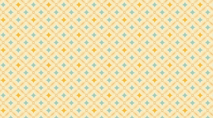 Classic Retro Diamond Pattern, Vintage Geometric Tile, Seamless Vector Background