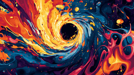 Vivid colorful splashes of paint 