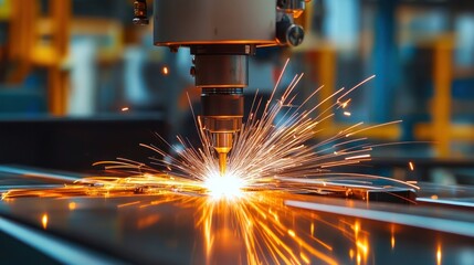 Industrial metal cutting process