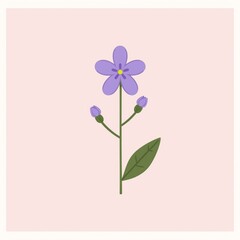 Purple flower illustration