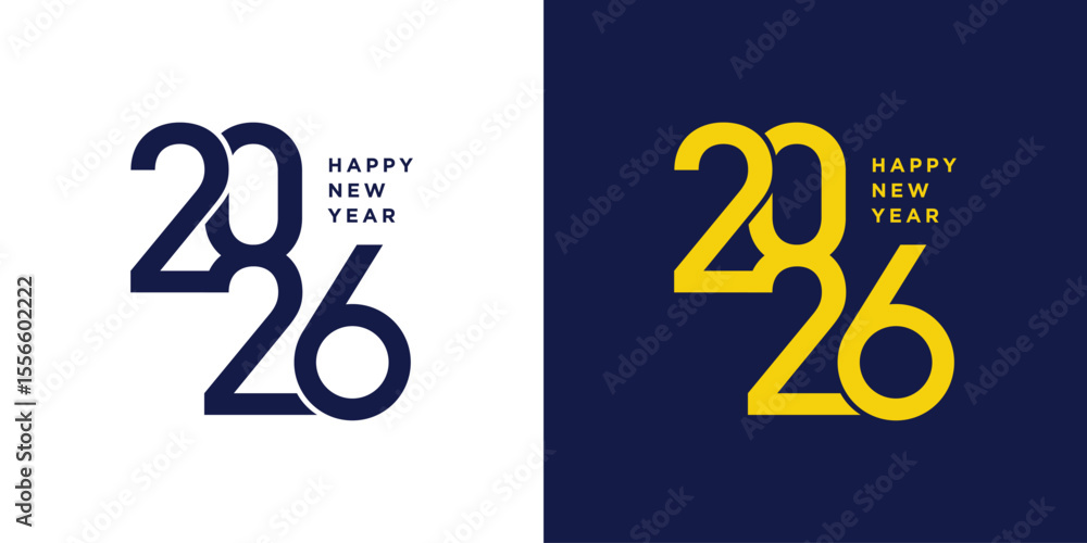 Poster 2026 logo design element vector with creative concept design idea