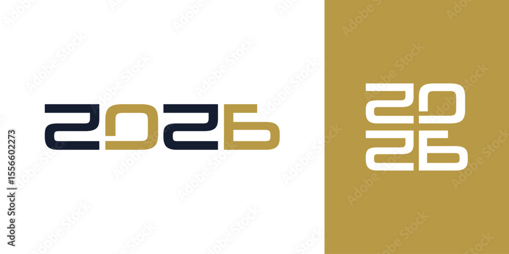 Poster 2026 logo design element vector with creative concept design idea