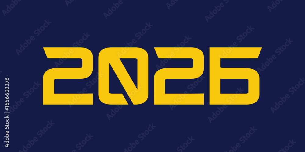Poster 2026 logo design element vector with creative concept design idea