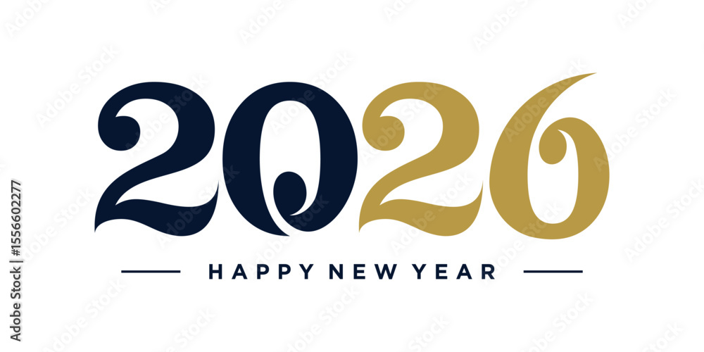 Poster 2026 logo design element vector with creative concept design idea