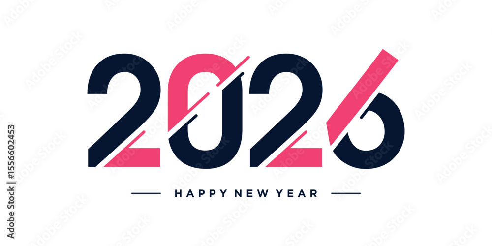 Poster 2026 logo design element vector with creative concept design idea