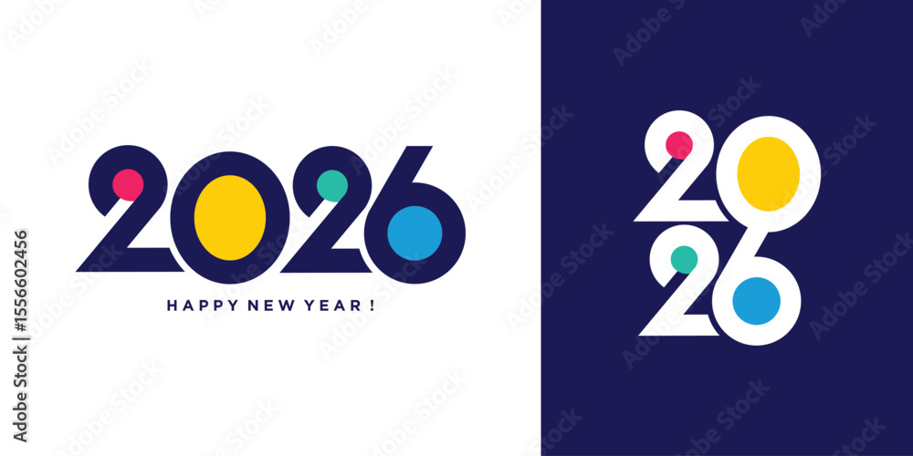 Poster 2026 logo design element vector with creative concept design idea