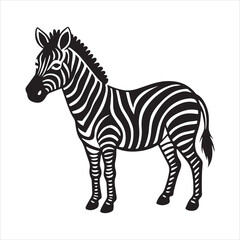 Obraz premium plain zebra silhouette vector illustration