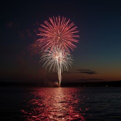 fireworks over the river