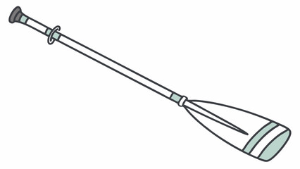 Illustrated StandUp Paddleboard Paddle with Teal Accents.