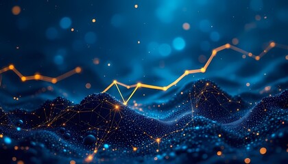 Futuristic connection structure. Digital data visualization.