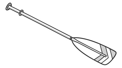 Simple Black and White Paddle for Water Sports.