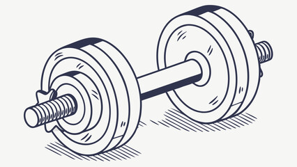 Vector Illustration of a Dumbbell for Fitness and Exercise.