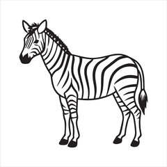 Obraz premium plain zebra silhouette vector illustration