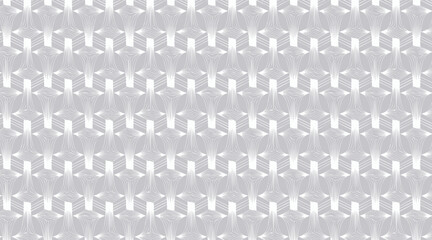 Realistic 3D Metallic Geometric Seamless Pattern