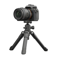 Camera on Tripod Professional Photography Setup on transparent Background