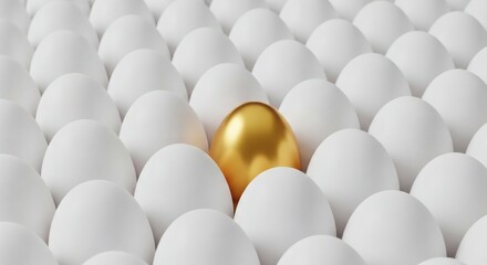 Golden egg concept, unique opportunity, business strategy, investment, wealth, success, and innovation idea