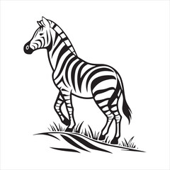 plain zebra silhouette vector illustration