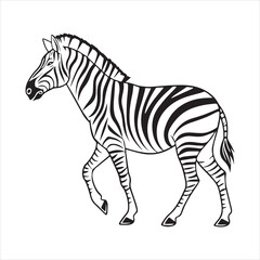 plain zebra silhouette vector illustration