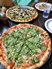 Fresh Spinach Pizza Duo