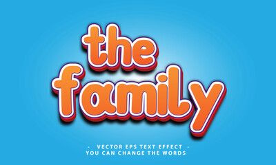 the family text with effect illustration