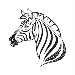 plain zebra silhouette vector illustration