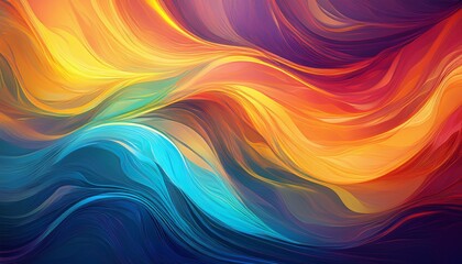 Obraz premium abstract colorful flowing waves vibrant energy background