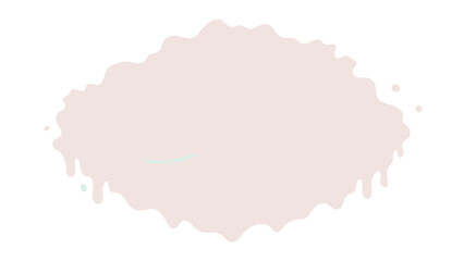 Abstract blob element with soft beige color on a white background for design projects