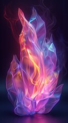 Abstract flame-like crystalline form