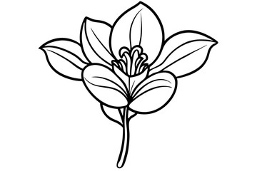Obraz premium A beautiful vector illustration of a lily of the valley flower with delicate petals and green leaf perfect for spring and summer floral design and decoration