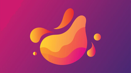 Obraz premium Abstract fluid shape gradient design with bright colors suitable for backgrounds