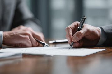Professional contract signing business contract agreement signing