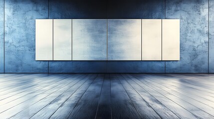 Modern Gallery Interior Blank Canvas Wall Art