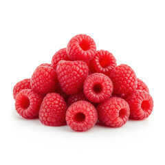 raspberries isolated on white background