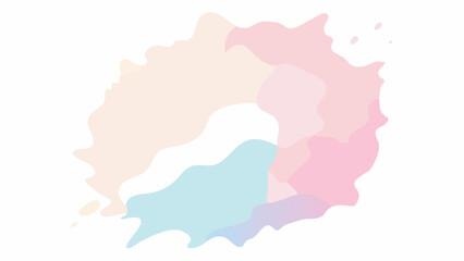 Abstract pastel watercolor blots with transparency ideal for various design projects